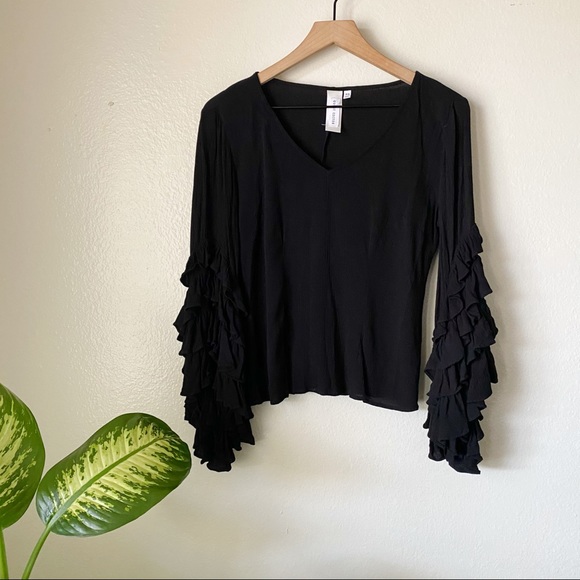 Anthropologie Tops - Anthropologie | Ruffle Sleeve Top